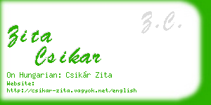 zita csikar business card